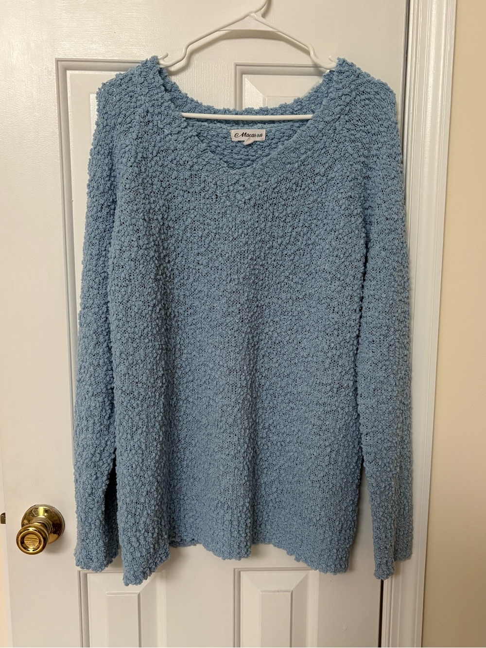 Macaron oversized light blue sweater